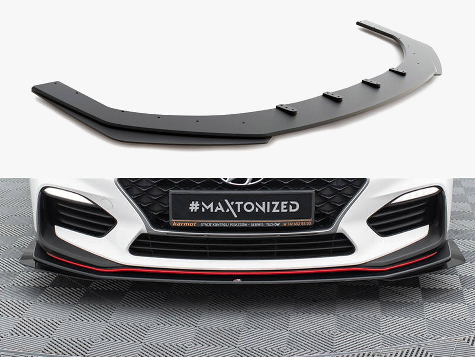 Maxton Street PRO Front Splitter + Flaps Hyundai I30 N Mk3 Hatchback / Fastback