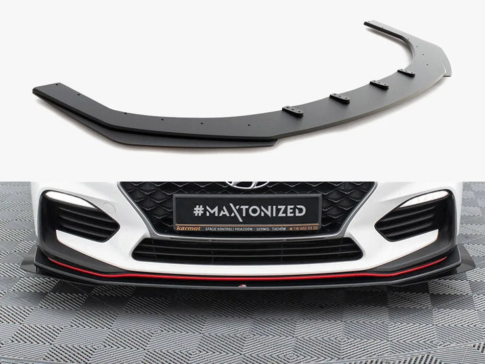 Maxton Street PRO Front Splitter + Flaps Hyundai I30 N Mk3 Hatchback / Fastback