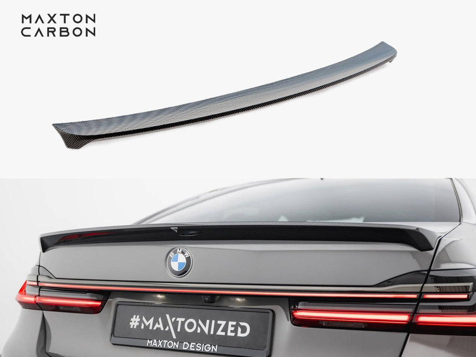 Maxton Prepreg Carbon Fiber Tailgate Spoiler BMW 7 G11 / G11 Facelift