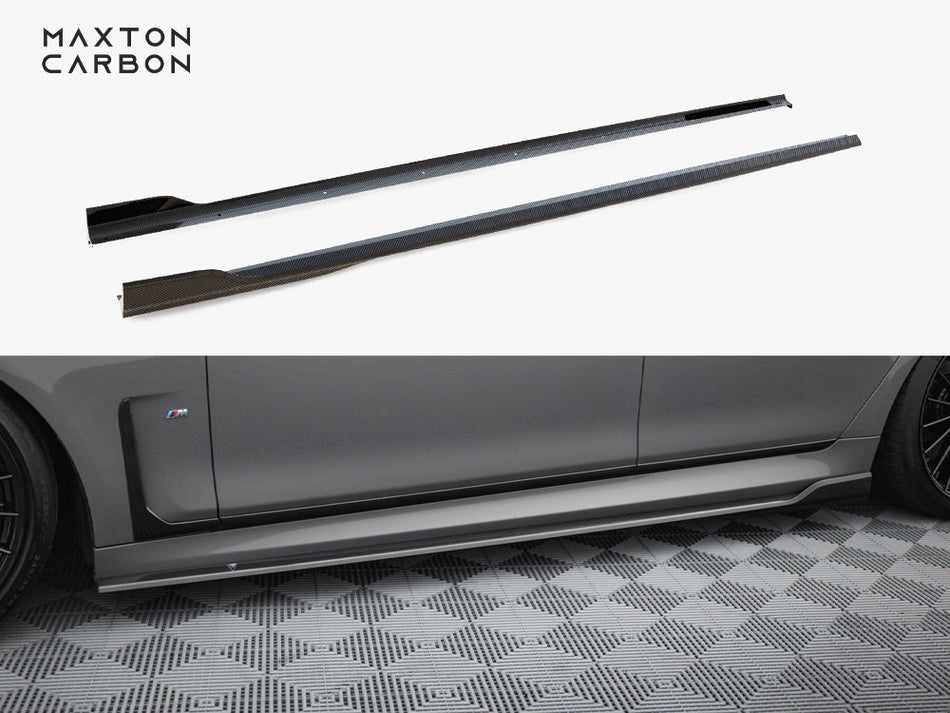 Maxton Carbon Fiber Side Skirts BMW 7 M-Pack G11 Facelift