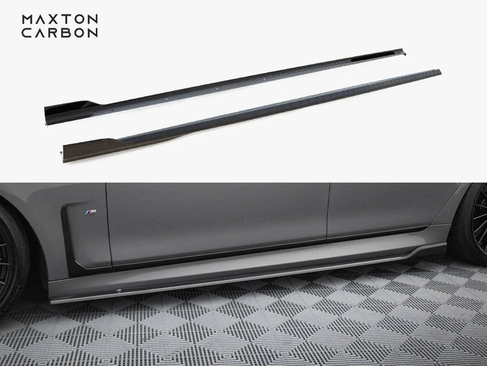 Maxton Carbon Fiber Side Skirts BMW 7 M-Pack G11 Facelift