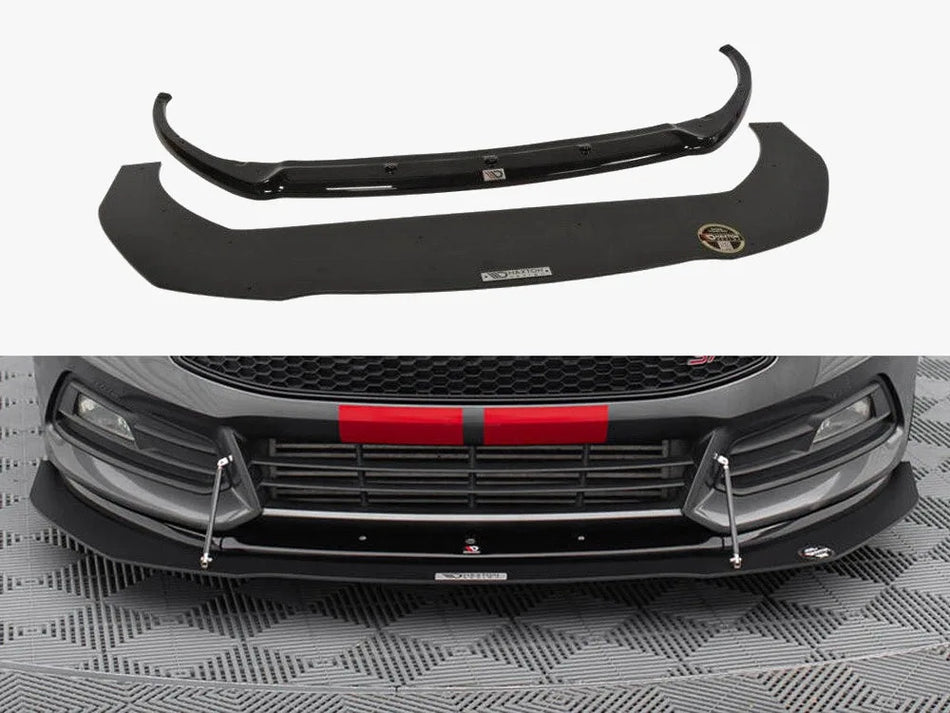 Maxton Hybrid Front Splitter V.1 Ford Focus ST Mk3 FL