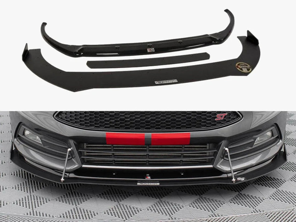 Maxton Hybrid Front Splitter V.2 Ford Focus ST Mk3 FL