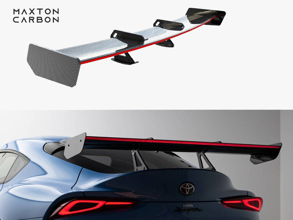 Maxton Carbon Spoiler With Upper Swan Mounting + LED Toyota Supra Mk5