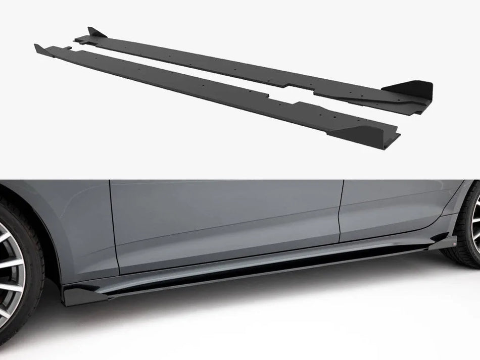 Maxton Street PRO Side Skirts Diffusers + Flaps Audi A5 Sportback F5 Facelift