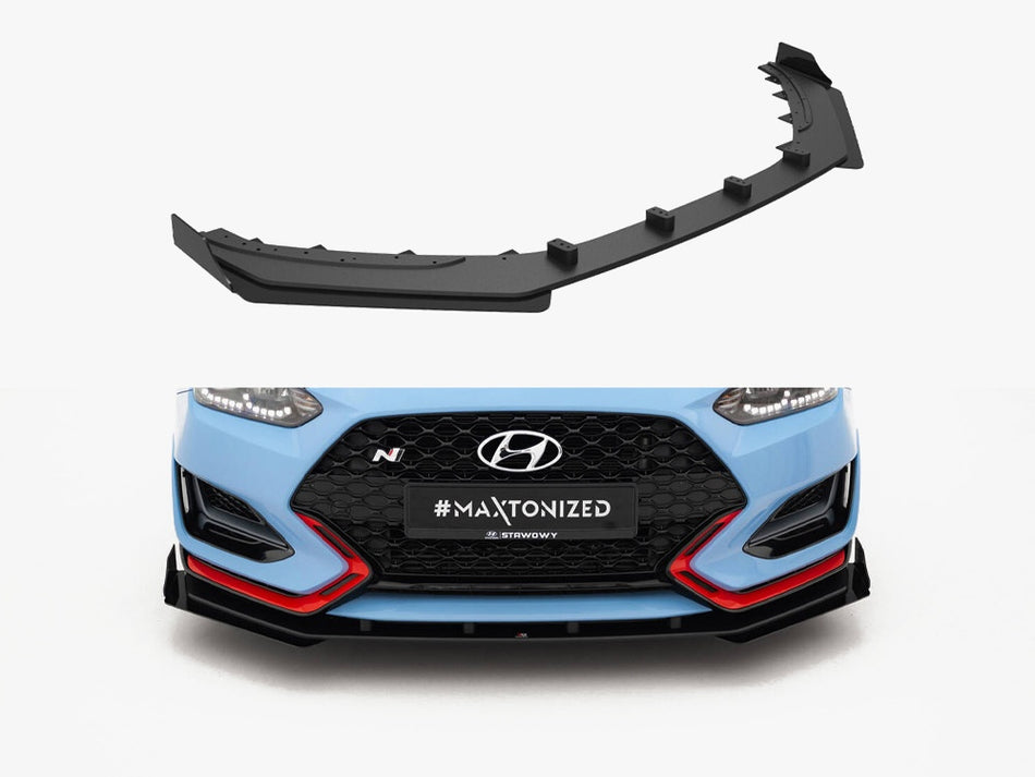 Maxton Street PRO Front Splitter + Flaps Hyundai Veloster N Mk2