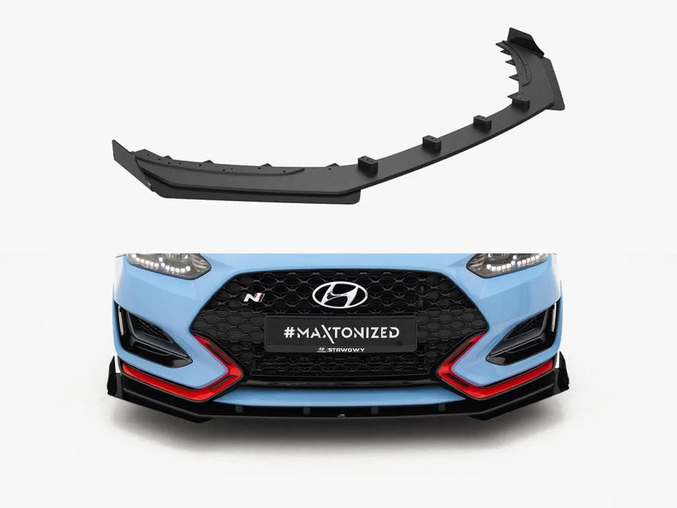 Maxton Street PRO Front Splitter + Flaps Hyundai Veloster N Mk2
