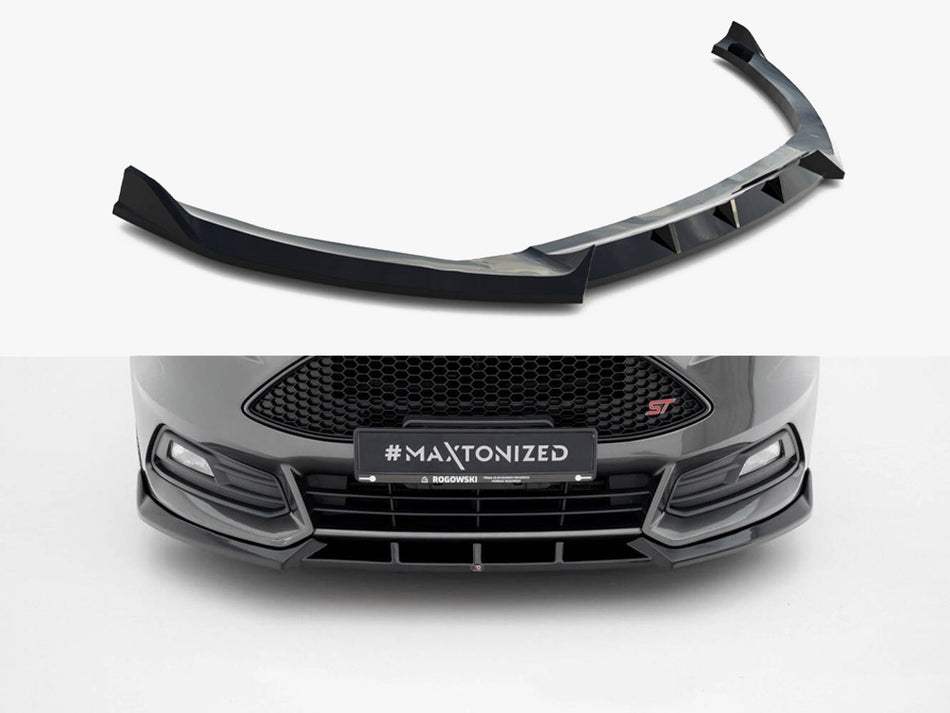 Maxton Front Splitter V.6 Ford Focus ST Mk3 Facelift