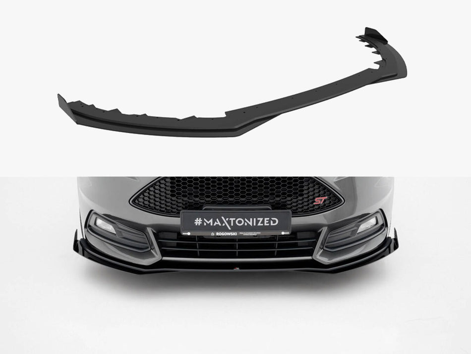 Maxton Street PRO Front Splitter + Flaps Ford Focus ST Mk3 Facelift