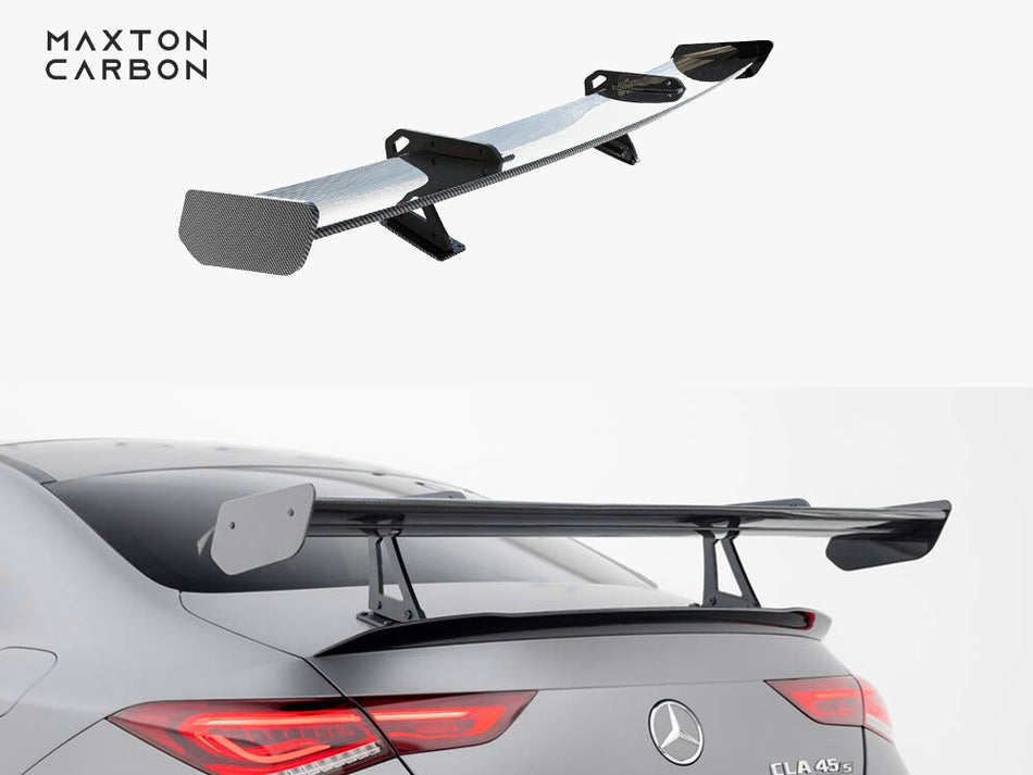 Maxton Carbon Spoiler With Upper Swan Mounting Mercedes-Benz CLA Coupe C118 / C118 Facelift