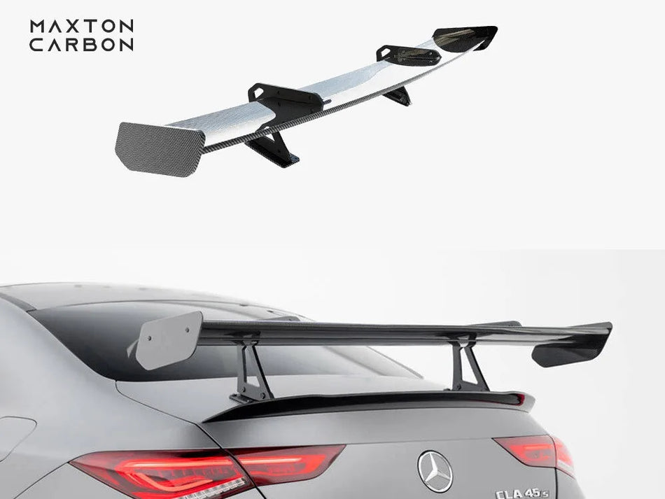 Maxton Carbon Spoiler With Upper Swan Mounting Mercedes-Benz CLA Coupe C118 / C118 Facelift