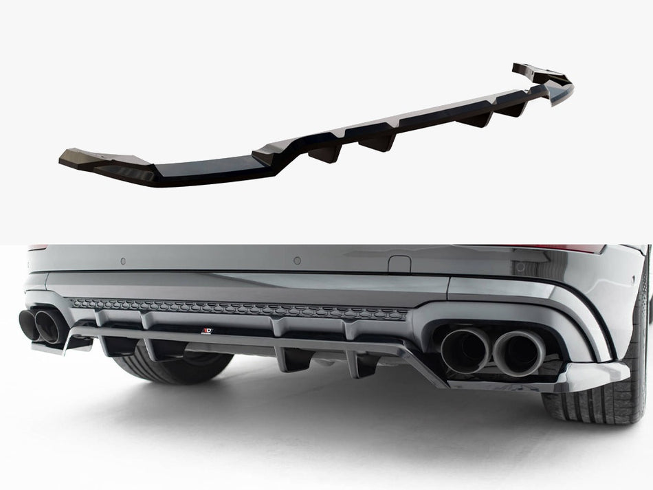 Maxton Rear Splitter (Vertical Bars) V.2 Audi SQ8 / Q8 S-Line Mk1 Facelift