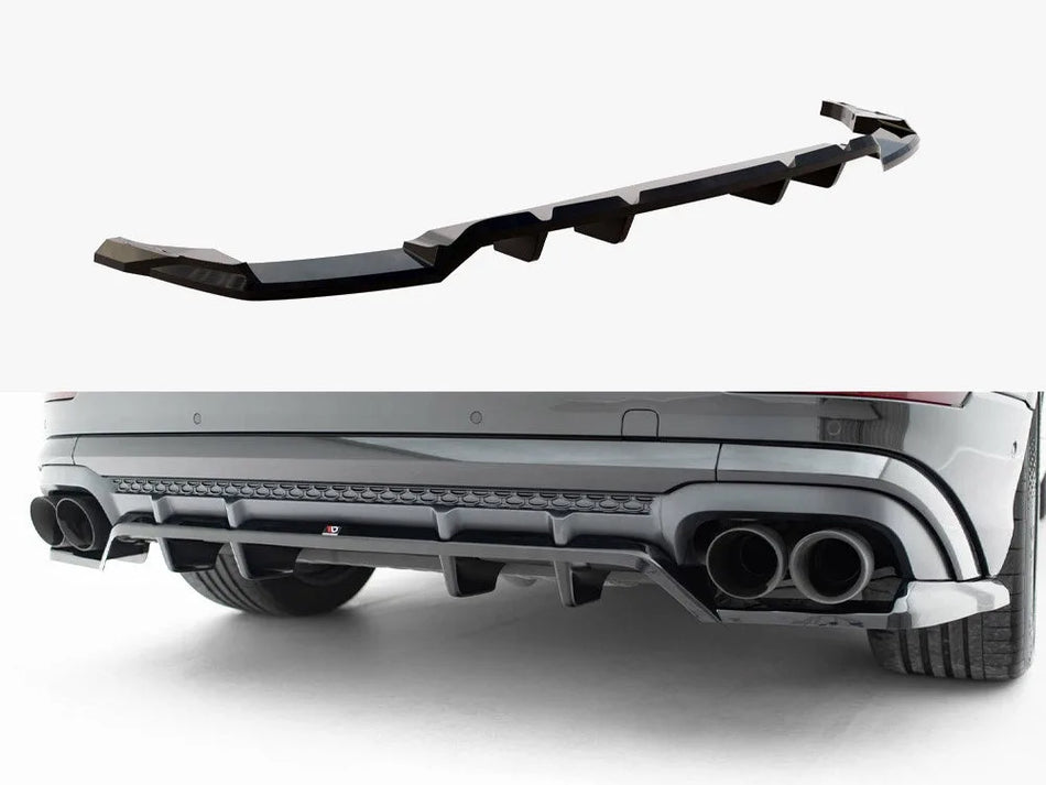 Maxton Rear Splitter (Vertical Bars) V.2 Audi SQ8 / Q8 S-Line Mk1 Facelift