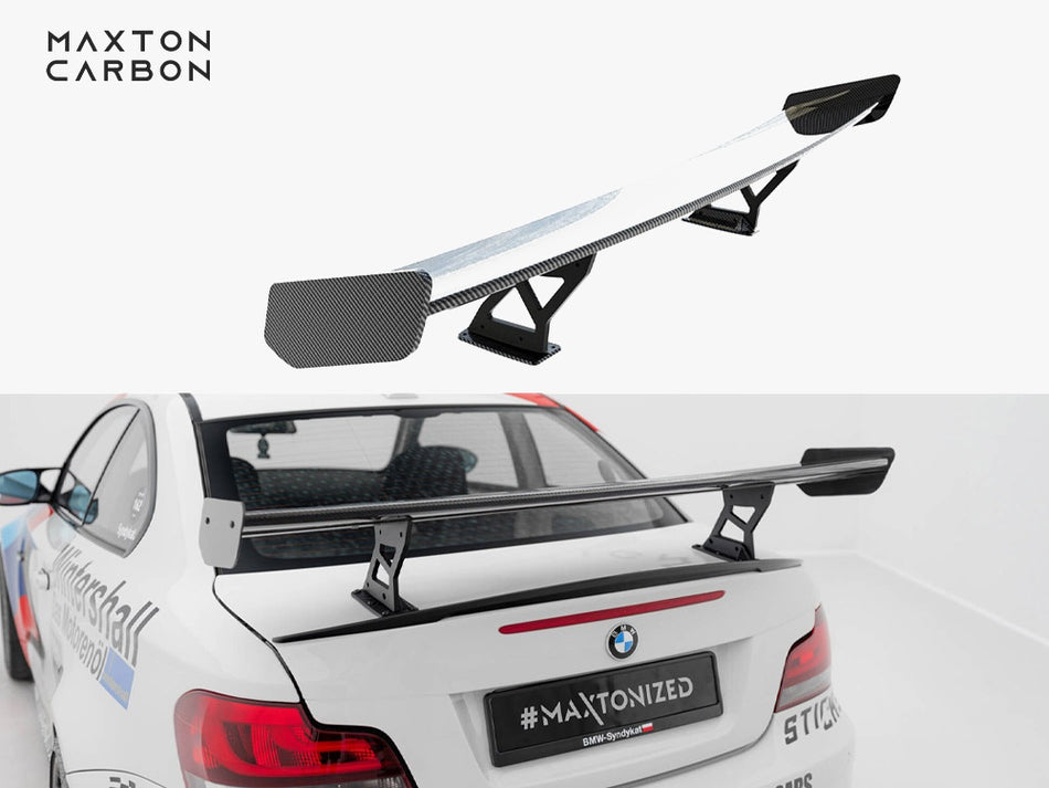 Maxton Carbon Spoiler With Internal Brackets Uprights V.2 BMW 1 M E82
