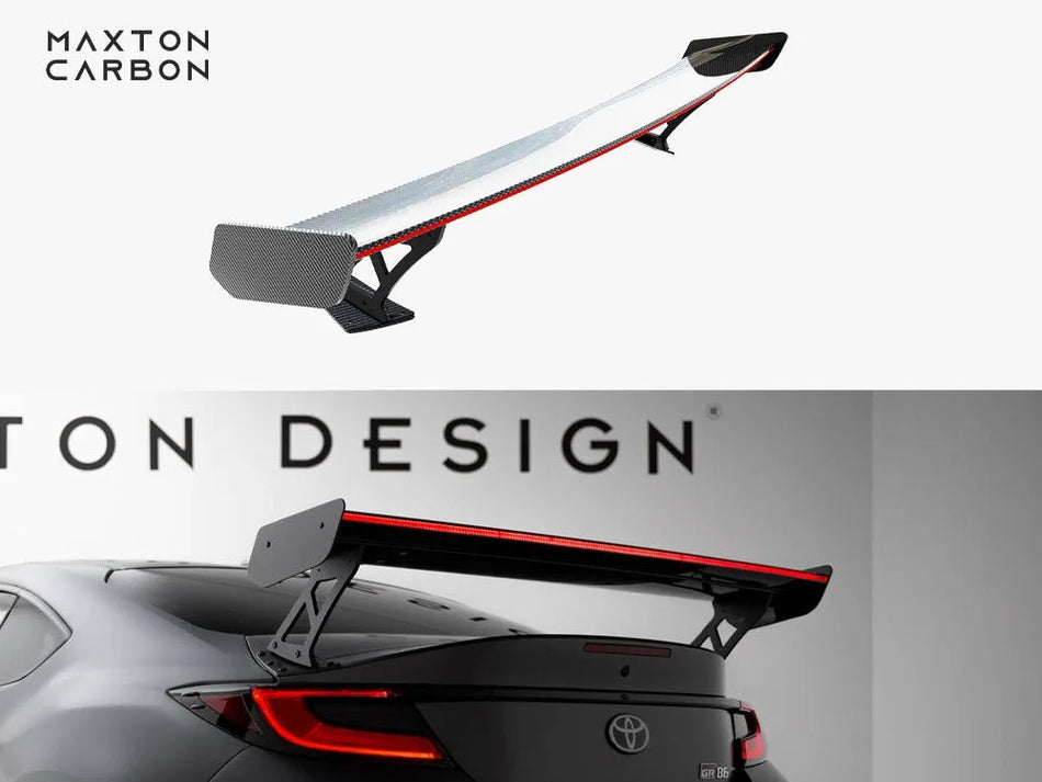 Maxton Carbon Spoiler With External Brackets Uprights + LED Toyota GR86