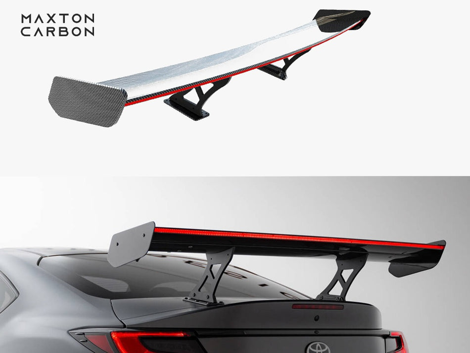 Maxton Carbon Spoiler With Internal Brackets Uprights + LED Toyota GR86