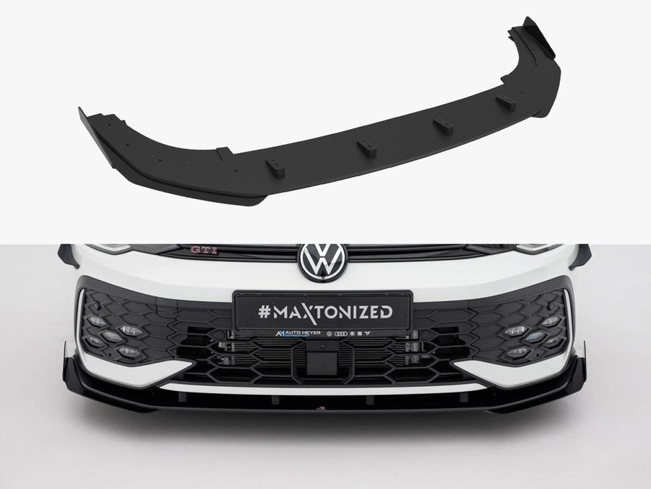 Maxton Street PRO Front Splitter + Flaps Volkswagen Golf GTI / GTE / R-Line Mk8 Facelift