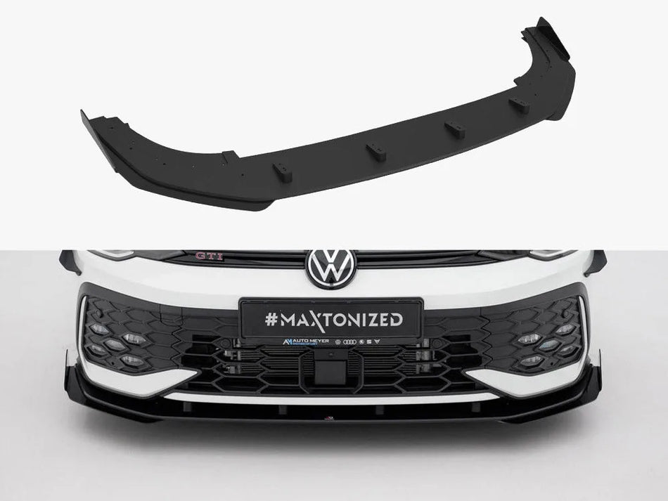 Maxton Street PRO Front Splitter + Flaps Volkswagen Golf GTI / GTE / R-Line Mk8 Facelift