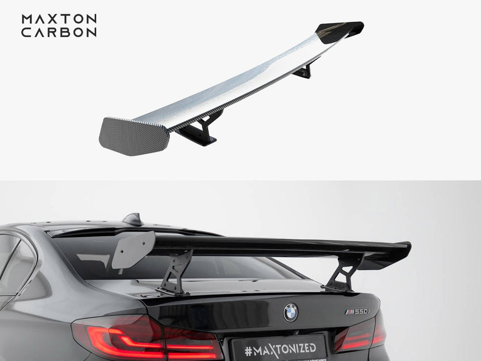Maxton Carbon Spoiler With Internal Brackets Uprights BMW 5 / M5 Sedan G30 / F90