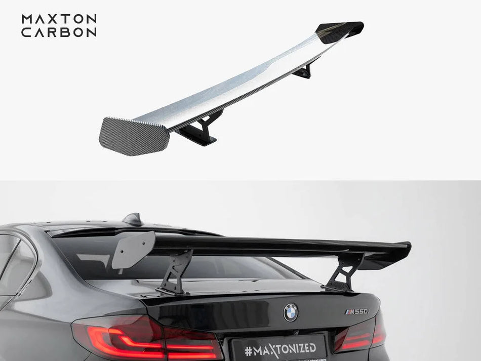 Maxton Carbon Spoiler With Internal Brackets Uprights BMW 5 / M5 Sedan G30 / F90