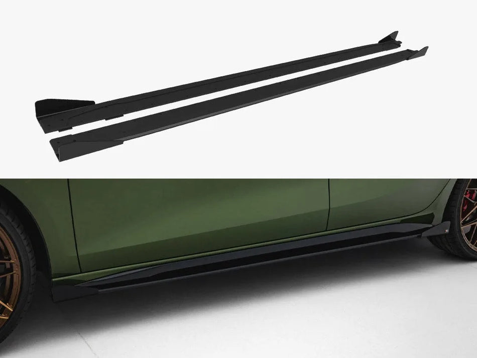 Maxton Street PRO Side Skirts Diffusers + Flaps Audi S3 Sportback / A3 S-Line Sportback 8Y Facelift