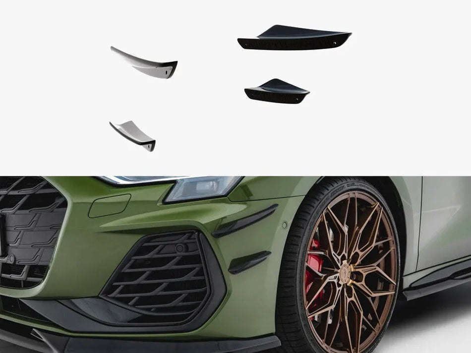 Maxton Front Bumper Wings (Canards) Audi S3 Sportback / A3 S-Line Sportback 8Y Facelift