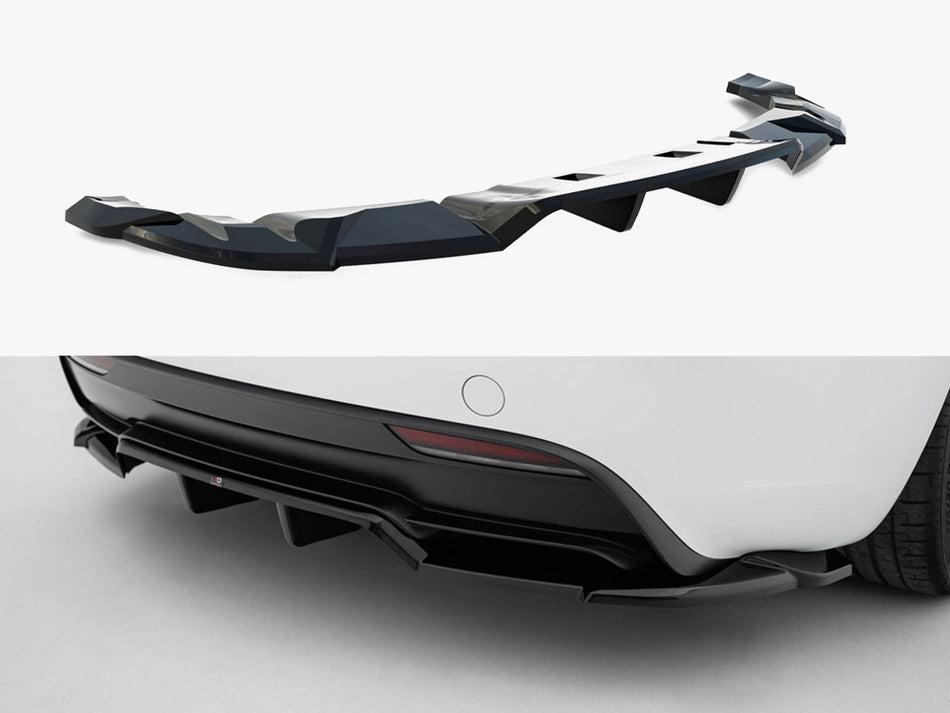 Maxton Rear Splitter (Vertical Bars) V.2 Tesla Model 3 Performance Mk1 Facelift