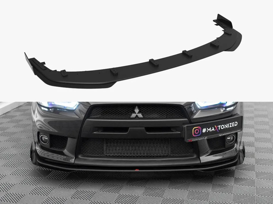 Maxton Street PRO Front Splitter V.1 + Flaps Mitsubishi Lancer EVO X