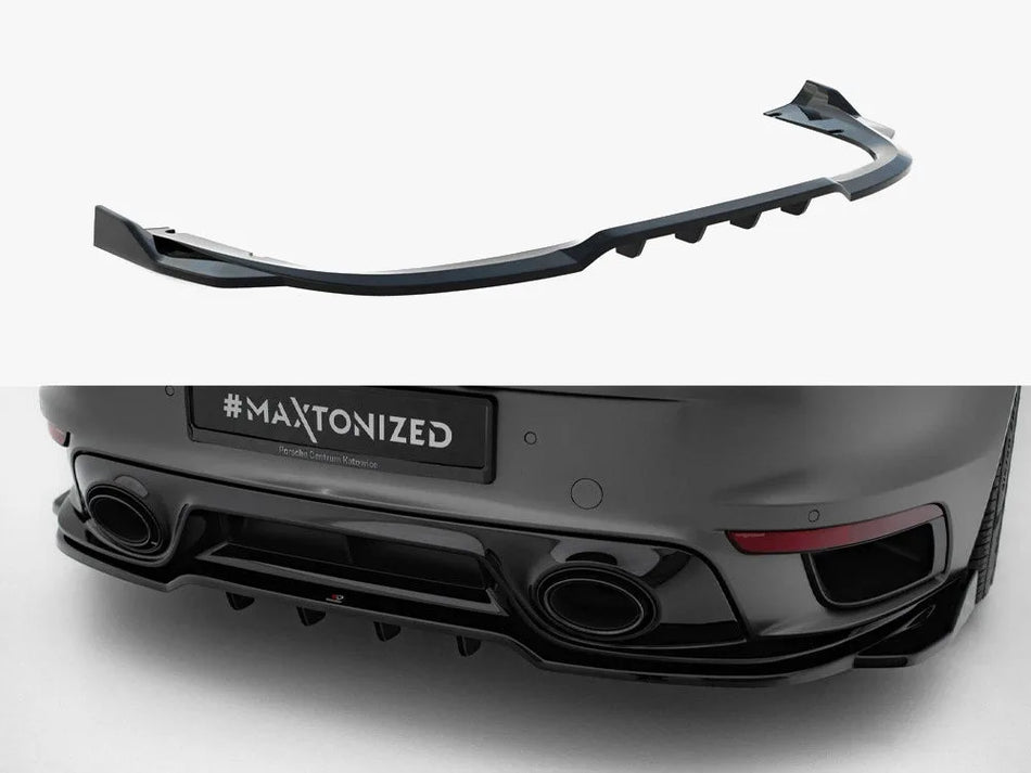 Maxton Rear Splitter (Vertical Bars) Porsche 911 Turbo S Sport Package 992