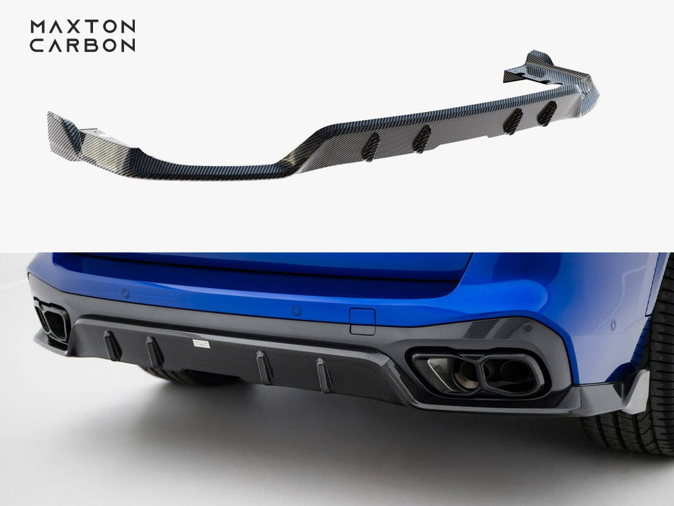 Maxton Prepreg Carbon Fiber Rear Diffuser BMW X5 M-Pack G05 Facelift
