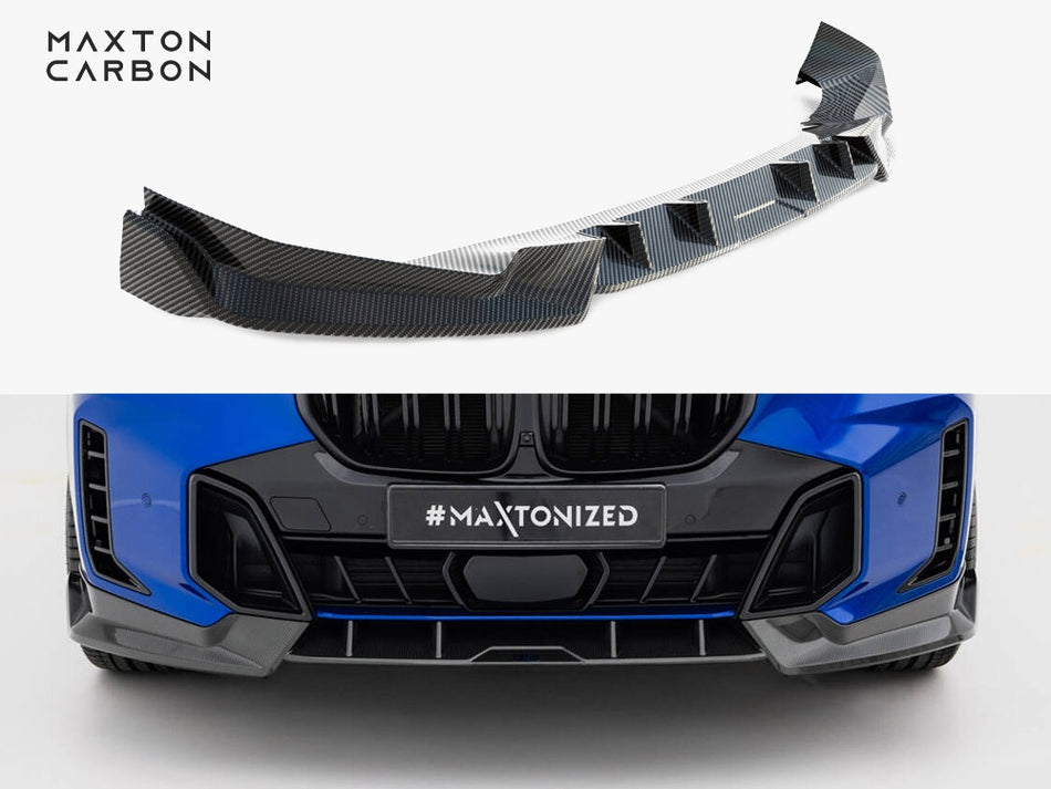 Maxton Prepreg Carbon Fiber Front Splitter BMW X5 M-Pack G05 Facelift
