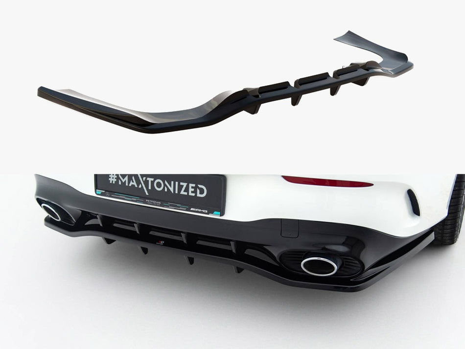 Maxton Rear Splitter (Vertical Bars) Mercedes-AMG CLA 35 / 45 Coupe / Shooting Brake C118 Facelift / X118 Facelift
