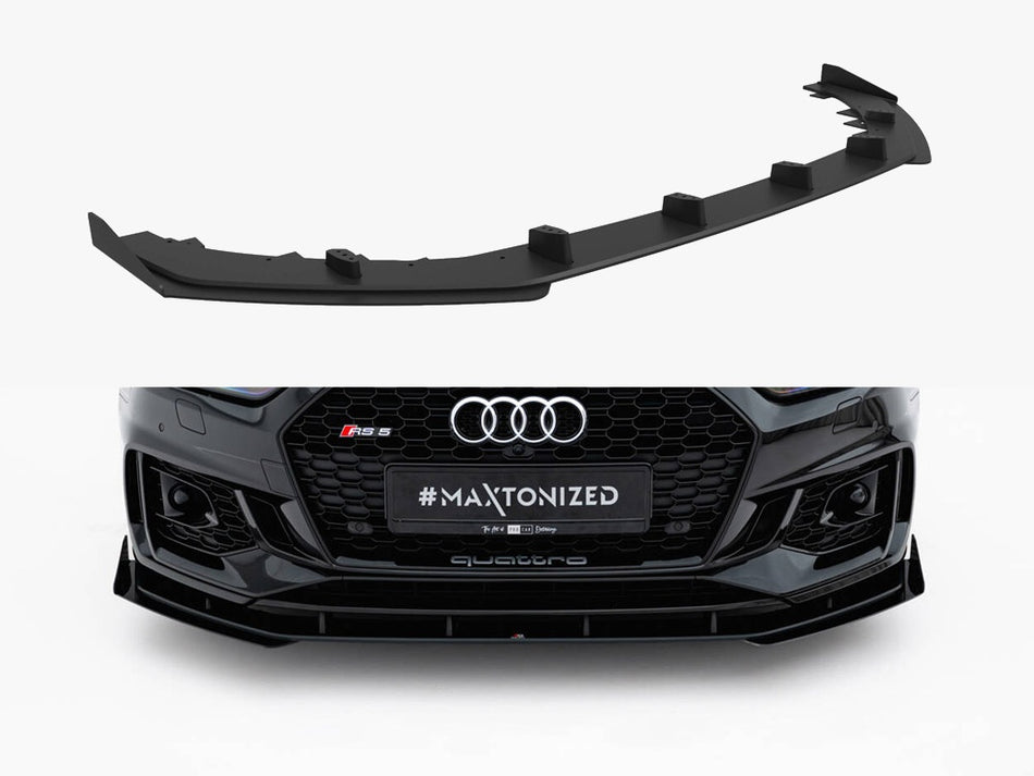 Maxton Street PRO Front Splitter V.1 + Flaps Audi RS5 Coupe / Sportback F5