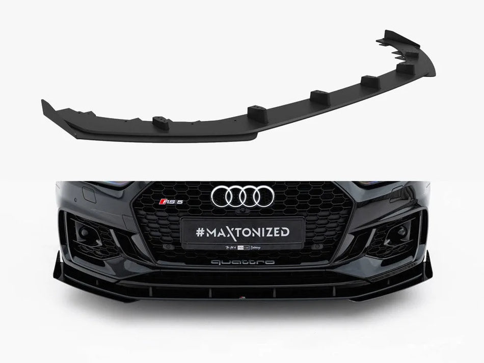 Maxton Street PRO Front Splitter V.1 + Flaps Audi RS5 Coupe / Sportback F5