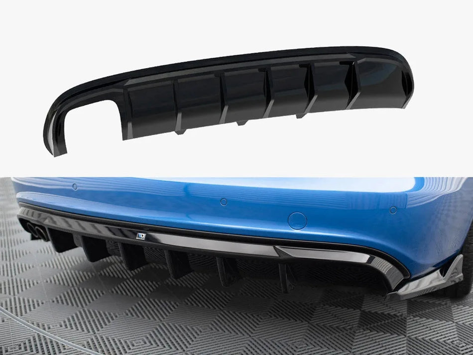 Maxton Rear Valance Audi A4 S-Line Sedan / Avant B8 (Version with dual exhaust tips on one side)