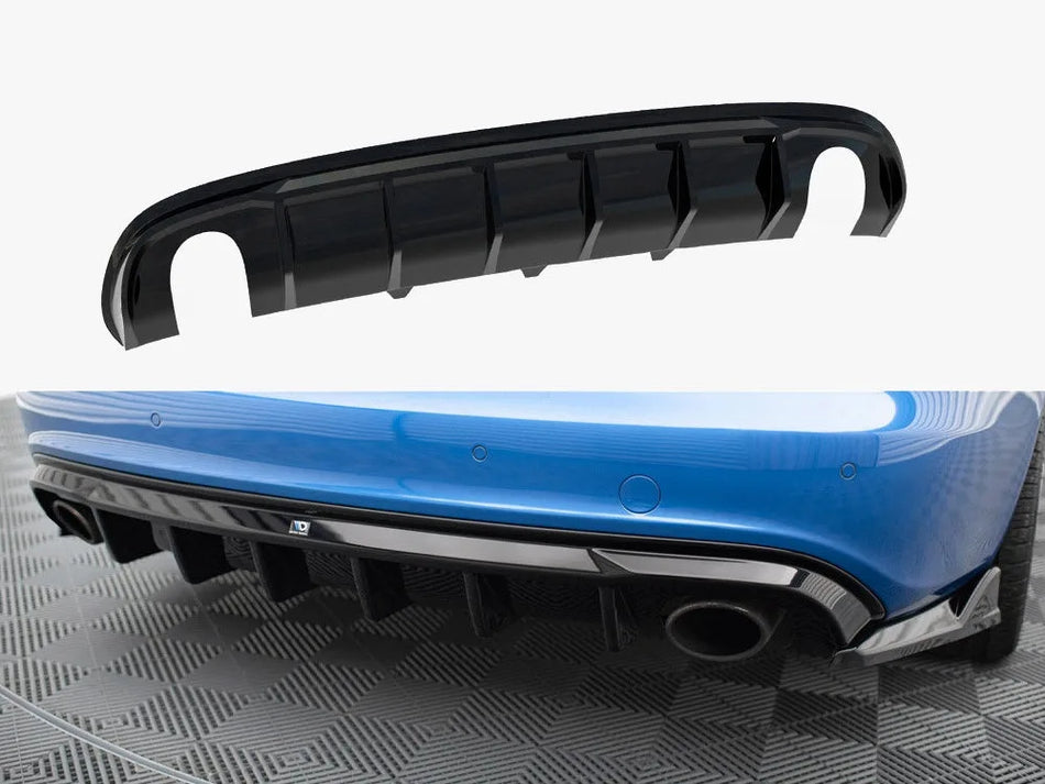 Maxton Rear Valance Audi A4 S-Line Sedan / Avant B8 (Version with single exhaust tips on both sides)