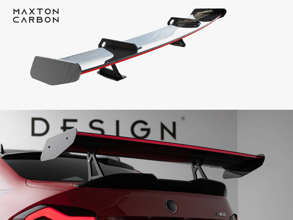 Maxton Carbon Spoiler With Upper Swan Mounting + LED BMW M2 G87
