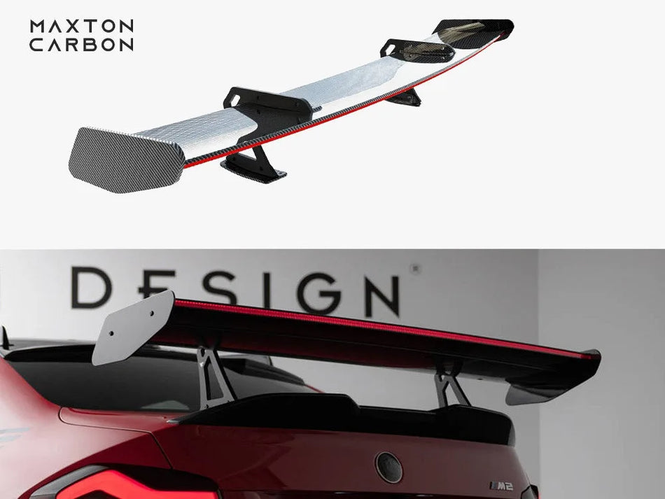 Maxton Carbon Spoiler With Upper Swan Mounting + LED BMW M2 G87