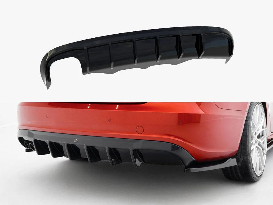 Maxton Rear Valance Audi A5 S-Line Sportback 8T (Version with dual exhaust tips on one side)