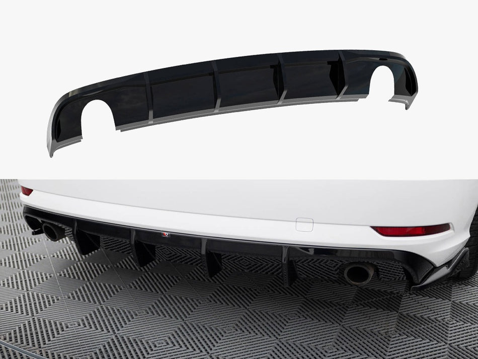 Maxton Rear Valance Audi A3 Sedan 8V Facelift (Version with single exhaust tips on both sides)
