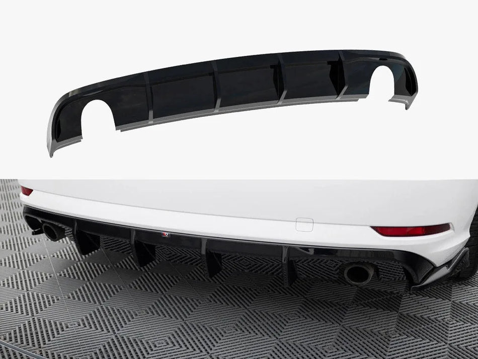 Maxton Rear Valance Audi A3 Sedan 8V Facelift (Version with single exhaust tips on both sides)
