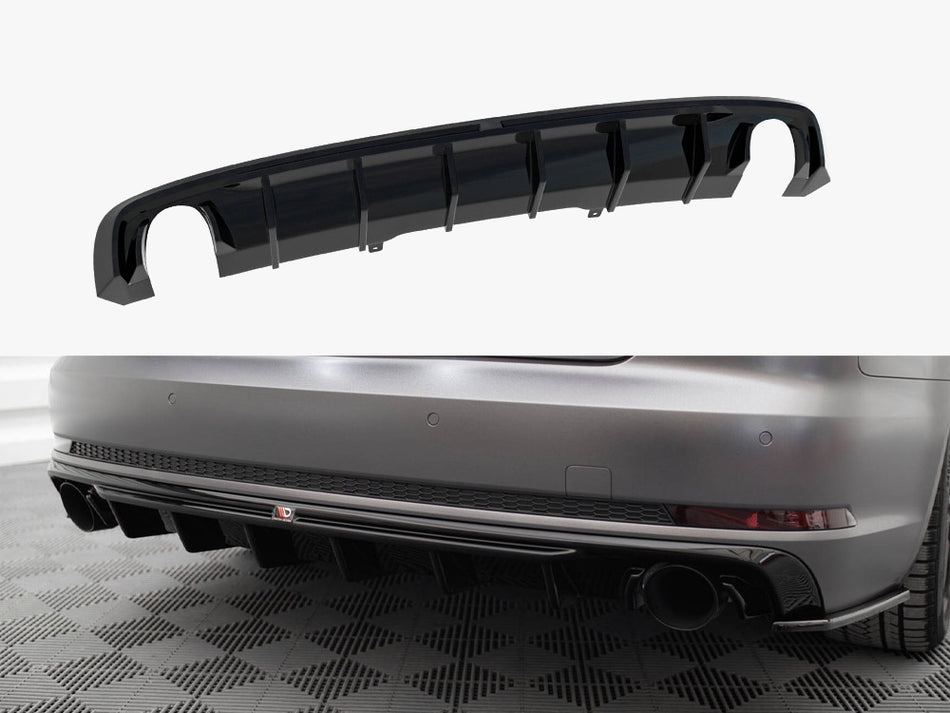 Maxton Rear Valance V.1 Audi A4 S-line B9 (Version with single exhaust tips on both sides)