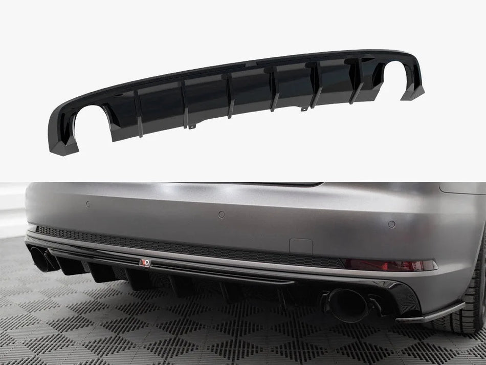 Maxton Rear Valance V.1 Audi A4 S-line B9 (Version with single exhaust tips on both sides)