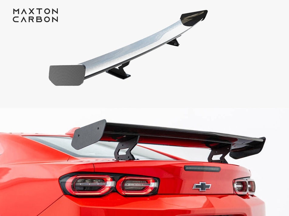 Maxton Carbon Spoiler With Internal Brackets Uprights Chevrolet Camaro SS Mk6 Facelift