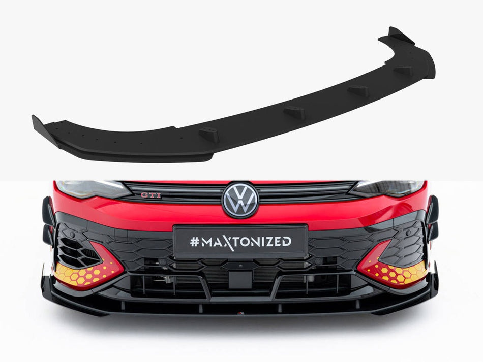 Maxton Street PRO Front Splitter + Flaps Volkswagen Golf GTI Clubsport Mk8 Facelift