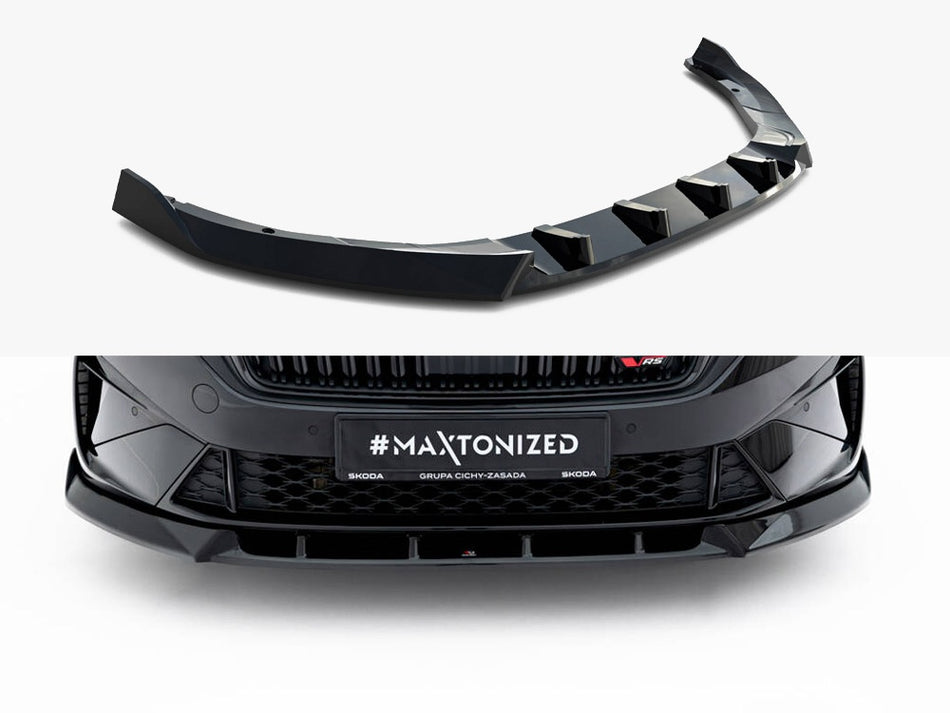 Maxton Front Splitter V.2 Skoda Octavia RS Liftback / Estate Mk4 Facelift
