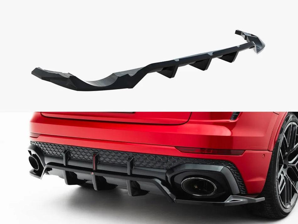 Maxton Rear Splitter (Vertical Bars) Audi RSQ8 Mk1 Facelift
