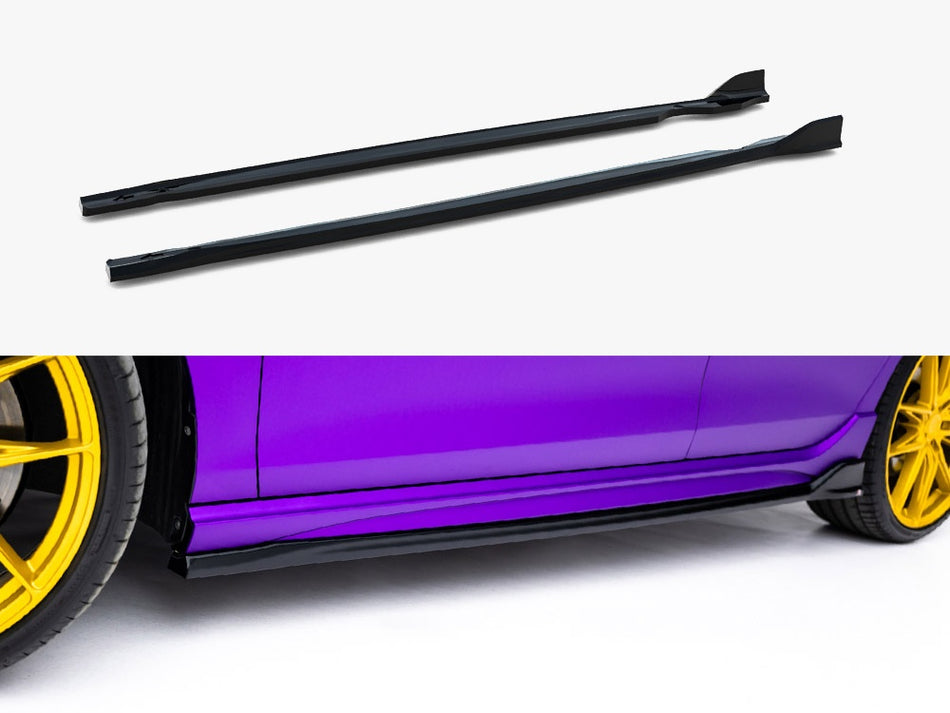 Maxton Side Skirts Diffusers V.4 Volkswagen Golf R Mk8 / Mk8 Facelift
