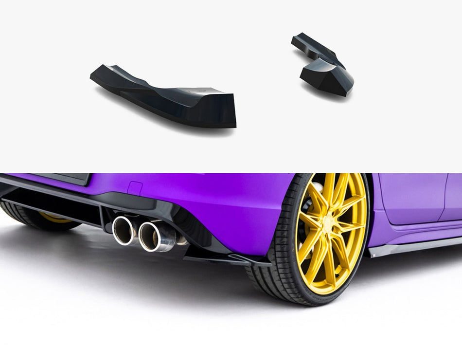 Maxton Rear Side Splitters V.8 Volkswagen Golf R Mk8 / Mk8 Facelift