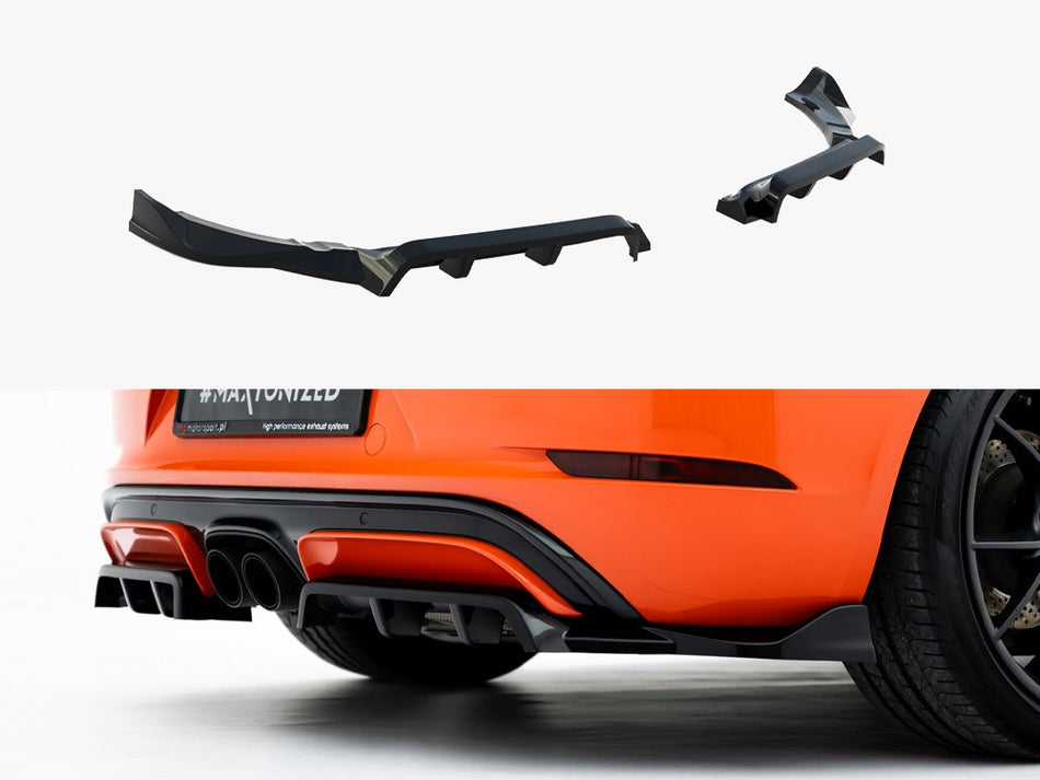 Maxton Rear Splitter (Vertical Bars) Porsche 718 Cayman GTS 982c